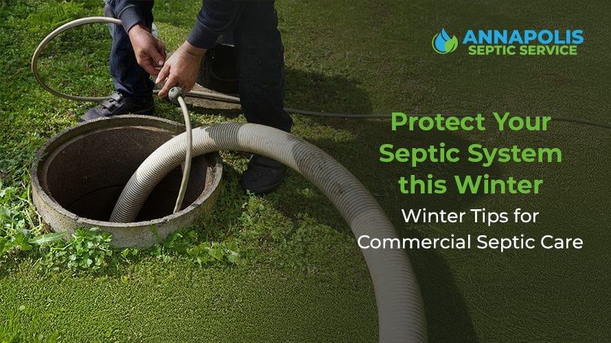 Preparing commercial septic system for winter.
