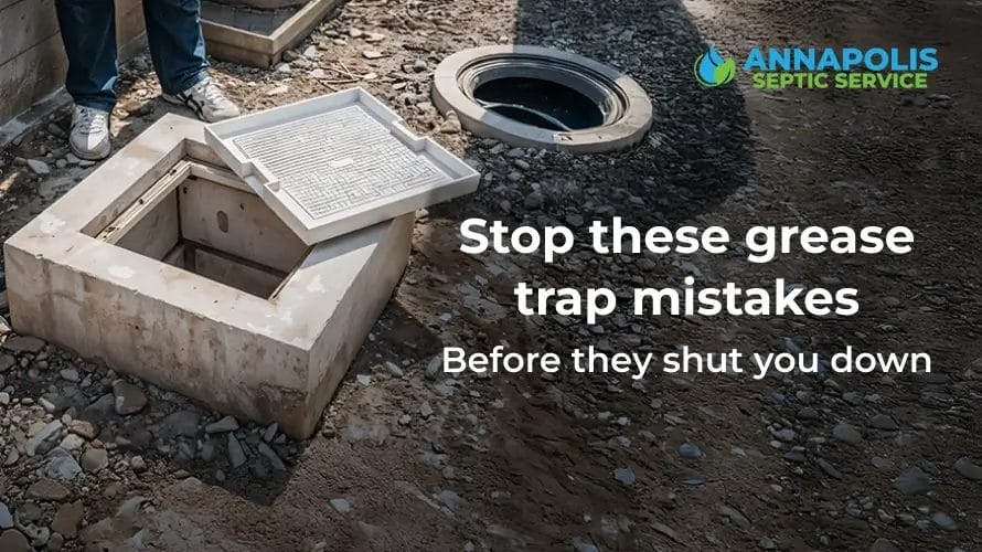 commercial kitchen grease trap overflow due to poor maintenance